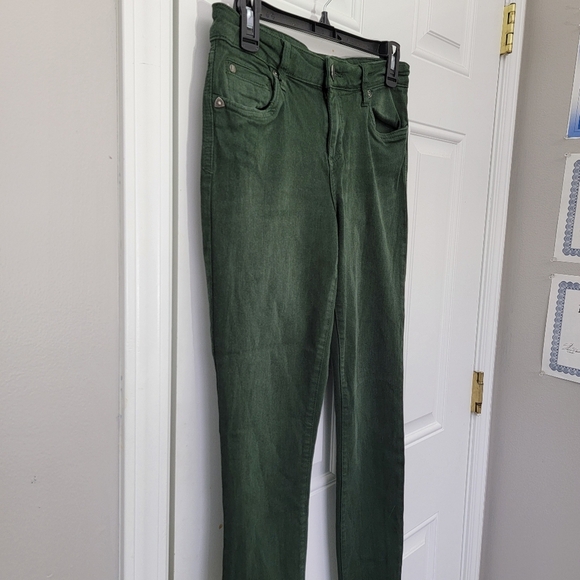 Kut From The Kloth Mia Toothpick Ankle Skinny Hunter Green Denim Jeans Size 6 - Picture 3 of 15